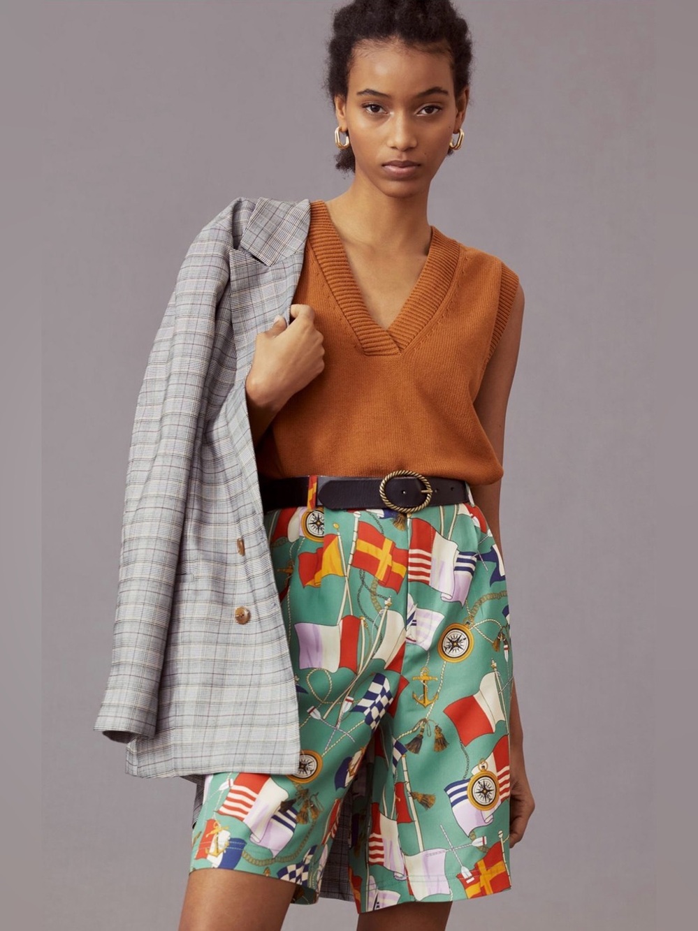 Anthropologie Maeve Printed Bermuda Shorts